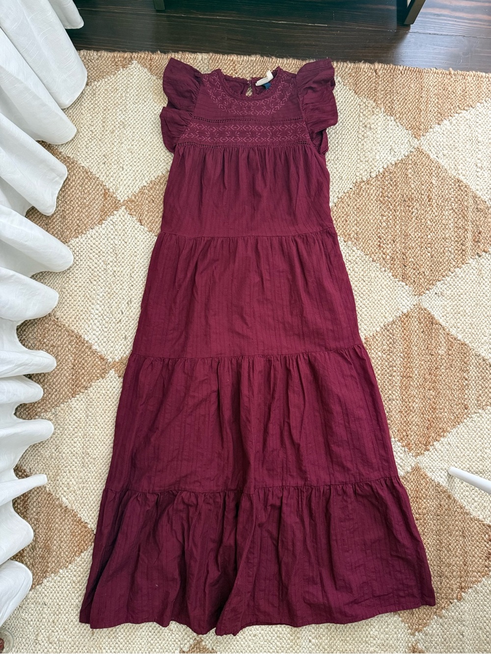 Burgundy Tiered Maxi Dress - Universal Thread